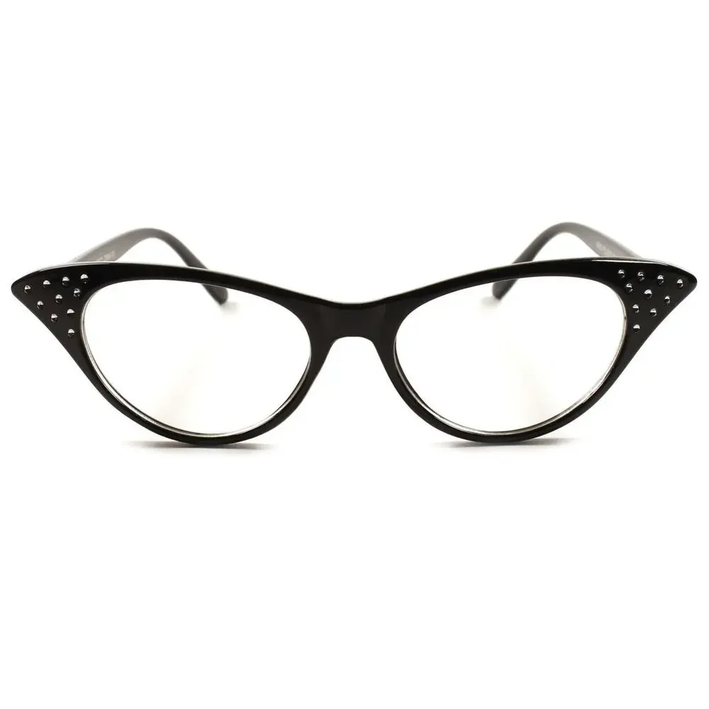 Fashion Celebrity Vintage Black Cat Eye Frame Womens Clear Lens Eye Glasses